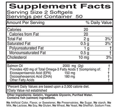 Salon Oil EPA Supplement Facts